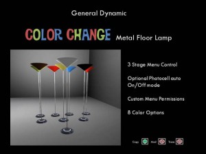 Color Change Metal Floor Lamp by General Dynamic - Teleport Hub - teleporthub.com