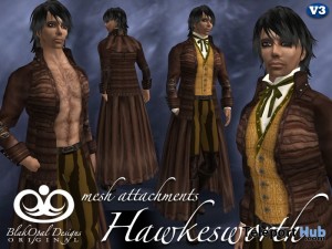 Hawkesworth Brown Outfit with Mesh Attachments by BlakOpal Designs - Teleport Hub - teleporthub.com