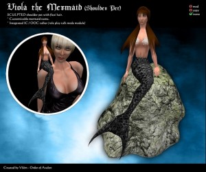 Viola the Mermaid Shoulder Pet by AVALON Design - Teleport Hub - teleporthub.com