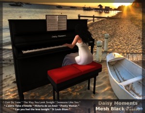 Mesh Black Piano Gift by DAISY - Teleport Hub - teleporthub.com