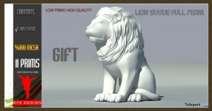 Lion Statue Full Perm by serseriefe -  Teleport Hub - teleporthub.com