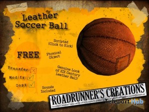 Leather Soccer Ball by Roadrunner's Creations - Teleport Hub - teleporthub.com