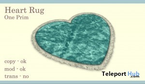 Turquoise Heart Rug by Stripes Oskar - Teleport Hub - teleporthub.com