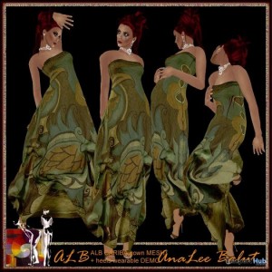 Mesh Cariba Gown and HUD Heels by AnaLee Balut - Teleport Hub - teleporthub.com