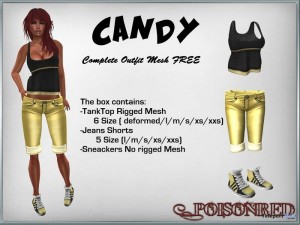 Candy Outfit Tank Top and Short by Domiziana Piaggio - Teleport Hub - teleporthub.com