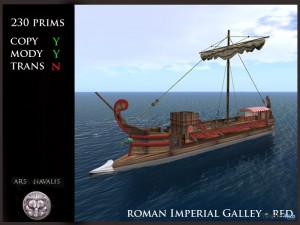 Imperial Red Roman Static Ship by Ars Navalis - Teleport Hub - teleporthub.com