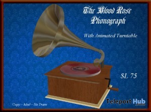 Blood Rose Phonograph by Twisted Metal SteamWorks - Teleport Hub - teleporthub.com