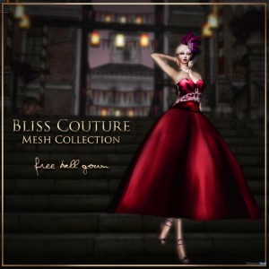 Mesh Ballgown June 2013 Group Gift by Bliss Couture - Teleport Hub - teleporthub.com