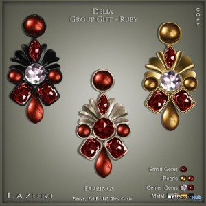 Delia Ruby Group Gift by Lazuri - Teleport Hub - teleporthub.com