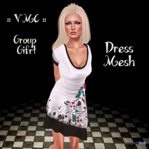 White Mesh Dress Gift by VMC - Teleport Hub - teleporthub.com