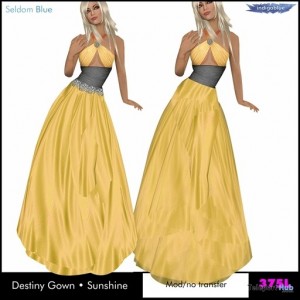 Destiny Gown Sunshine by SELDOM BLUE - Teleport Hub - teleporthub.com