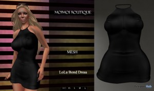 Mesh Bond Black Dress by MoiMoi - Teleport Hub - teleporthub.com