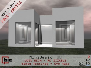 Mesh Mini Basic Store Building by Qbic - Teleport Hub - teleporthub.com