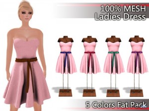 Ladies Dress 5 colors Fat Pack Limited Time Promo by P.Fashion - Teleport Hub - teleporthub.com