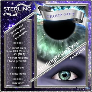 Sterling Resin Eyes Celadon Group Gift by Sterling Artistry - Teleport Hub - teleporthub.com