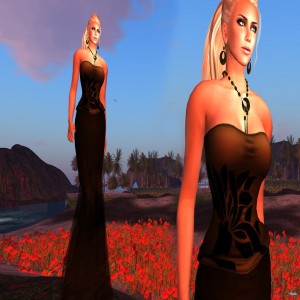 Black Sand Corset Gown by Paris METRO Couture - Teleport Hub - teleporthub.com