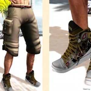 Mesh Cargo Short and Sneakers Group Gift by To Be Unique - Teleport Hub - teleporthub.com