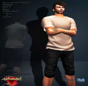 Rigged Mesh T-Shirt and Short Group Gift by AsHmOoT - Teleport Hub - teleporthub.com