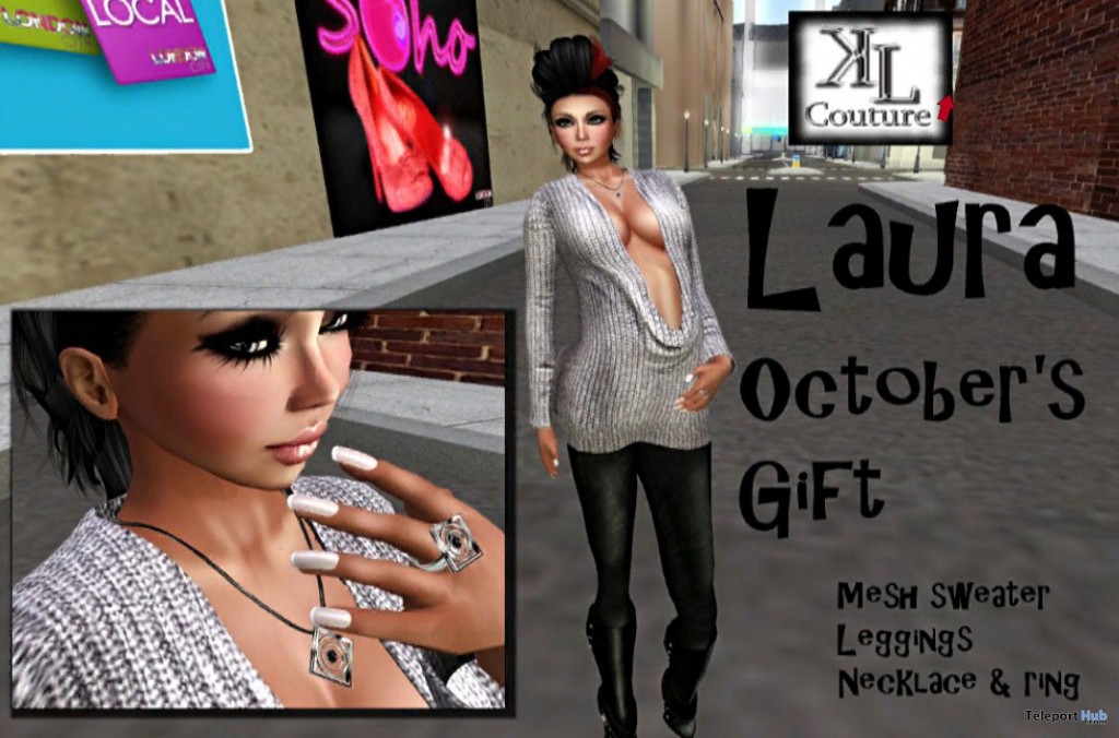 Laura Outfit October 2013 Group Gift by KL Couture - Teleport Hub - teleporthub.com