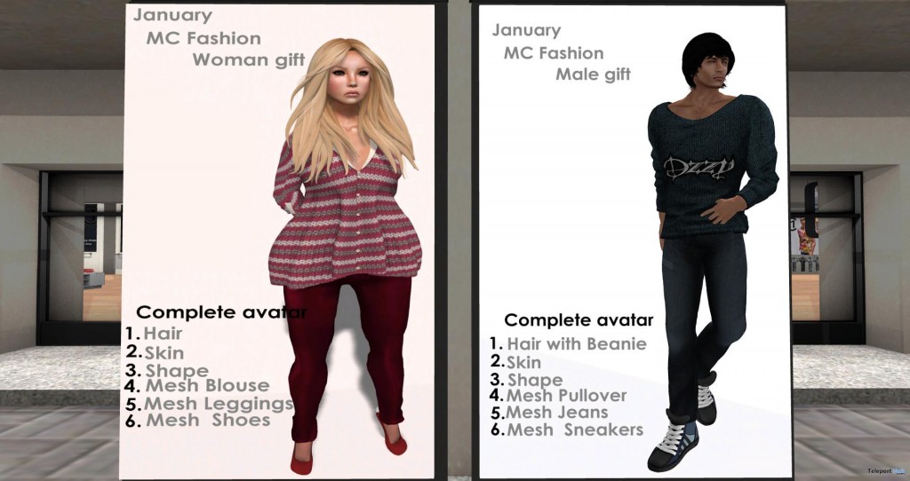 Complete Avatar and Outfits for Men and Women Group Gift by MC Fashion - Teleport Hub - teleporthub.com