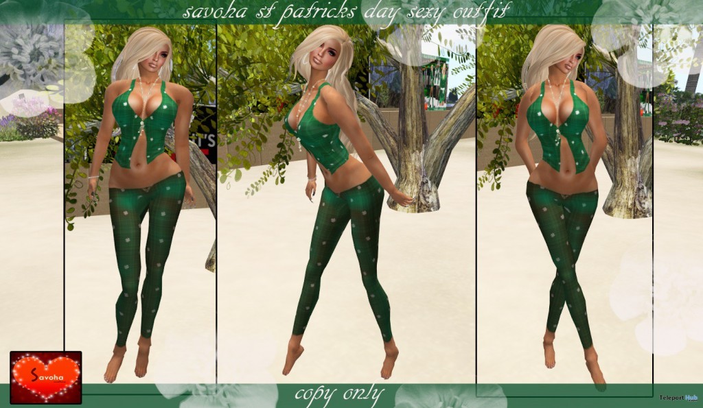 St Patrick's Day Sexy Outfit 1L Promo by Savoha Creations - Teleport Hub - teleporthub.com