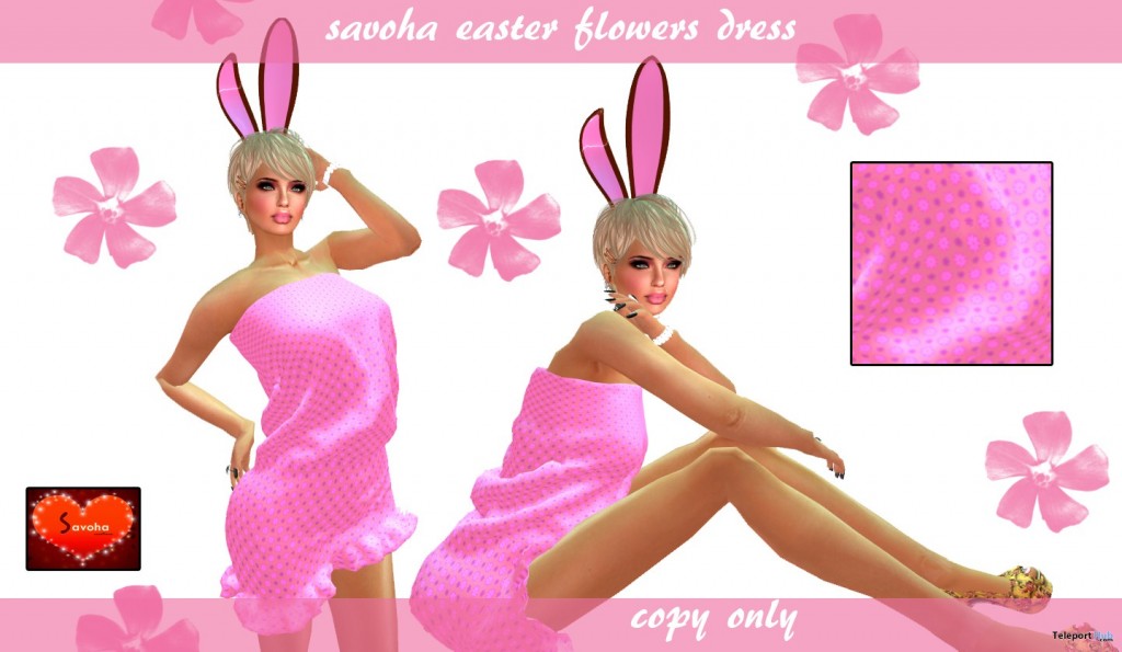 Savoha Easter Flowers Dress 1L Promo by Savoha Creations - Teleport Hub - teleporthub.com