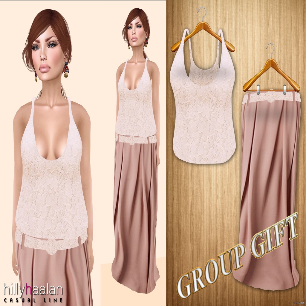 Bella Maxi Skirt & Top Outfit Group Gift by Hilly Haalan Fashions - Teleport Hub - teleporthub.com