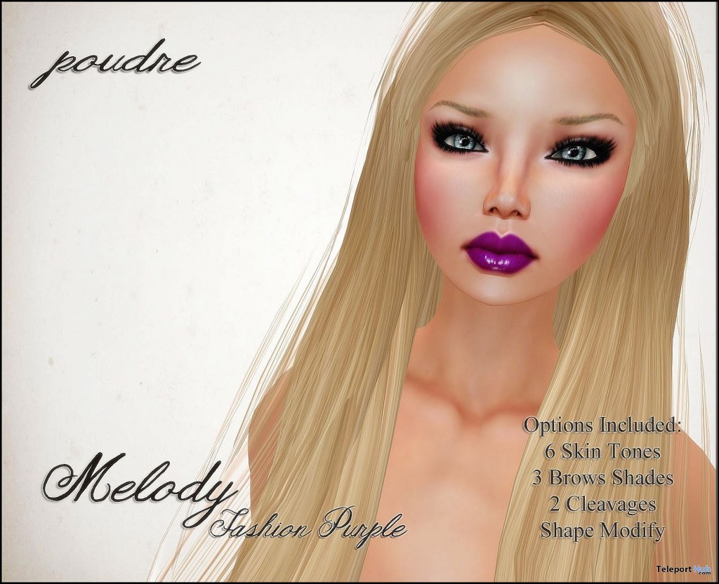 Melody Fashion Purple Skin Group Gift by POUDRE - Teleport Hub - teleporthub.com