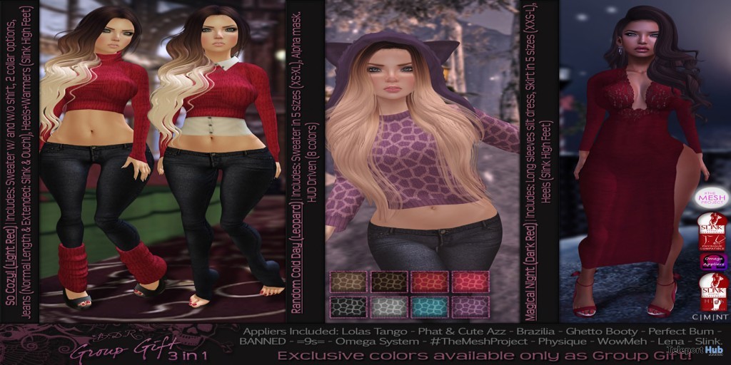 Outfit Sweater and Dress Group Gift by Beautiful Dirty Rich - Teleport Hub - teleporthub.com