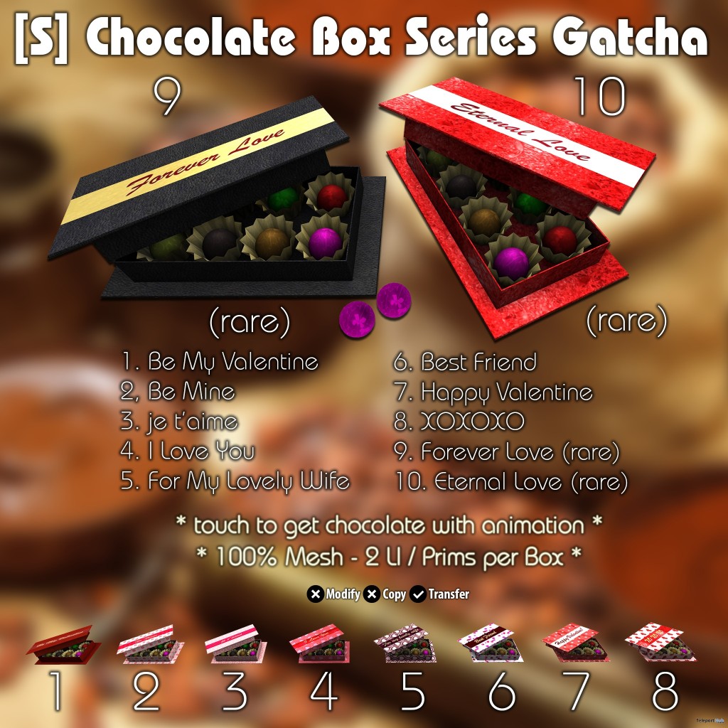 New Release: [S] Chocolate Box Series Gatcha by [satus Inc] - Teleport Hub - teleporthub.com