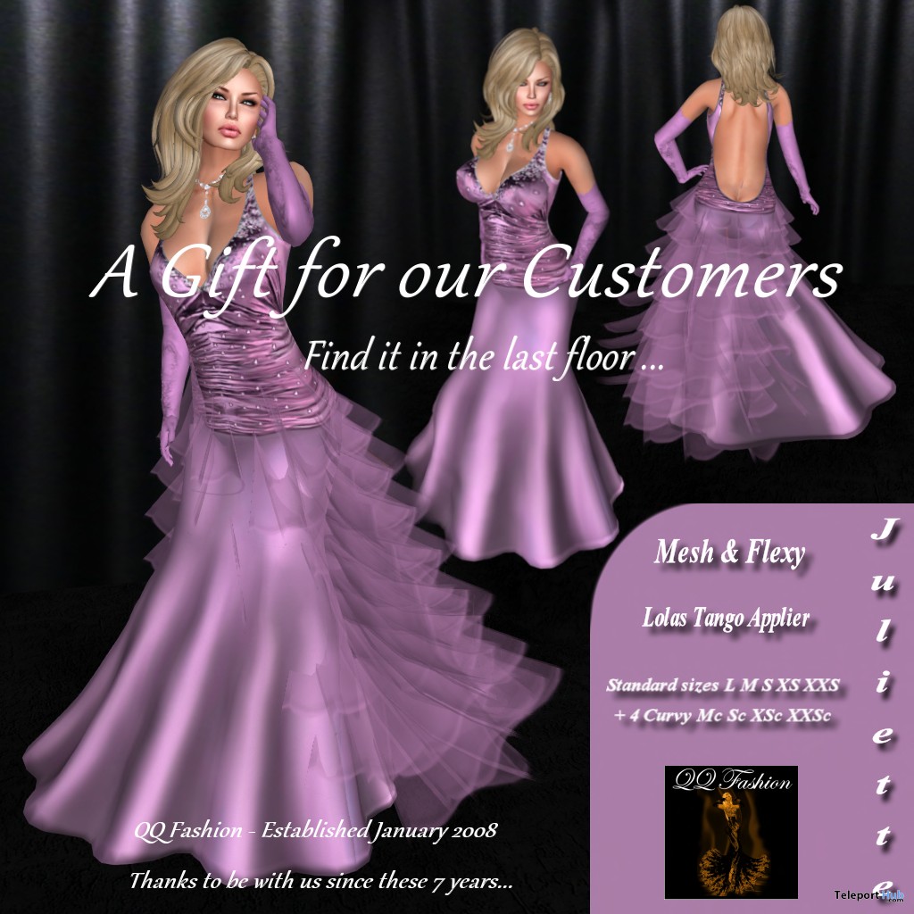 Juliette Fuchsia Dress Group Gift by QQ Fashion - Teleport Hub - teleporthub.com