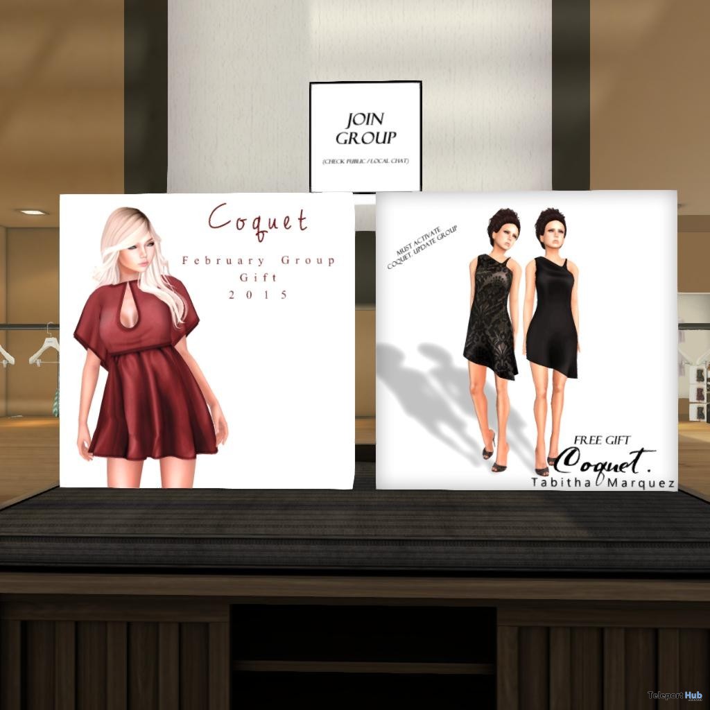Crimson Mini Dress and That Black Dress Group Gifts by Coquet - Teleport Hub - teleporthub.com