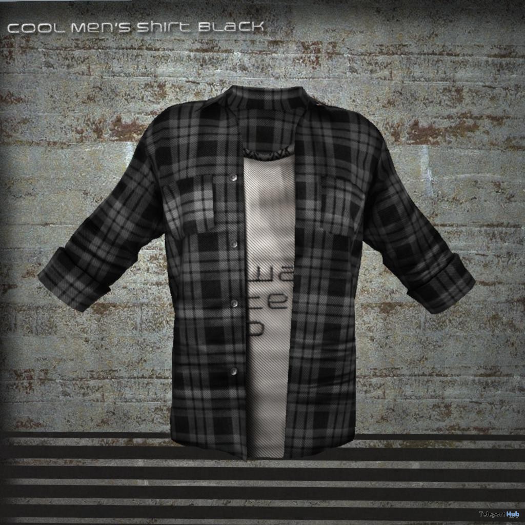 Cool Men Shirt Black Group Gift by MIRUS Designs - Teleport Hub - teleporthub.com