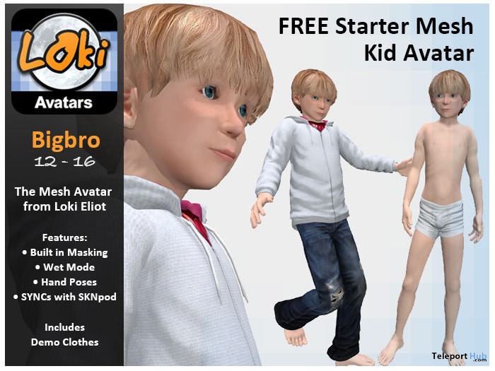 Mesh Kid Avatar Bigbro by Escapades Store - Teleport Hub - teleporthub.com
