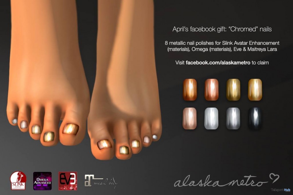 Chromed Nails with Mesh Body Appliers Facebook Gift by alaskametro - Teleport Hub - teleporthub.com