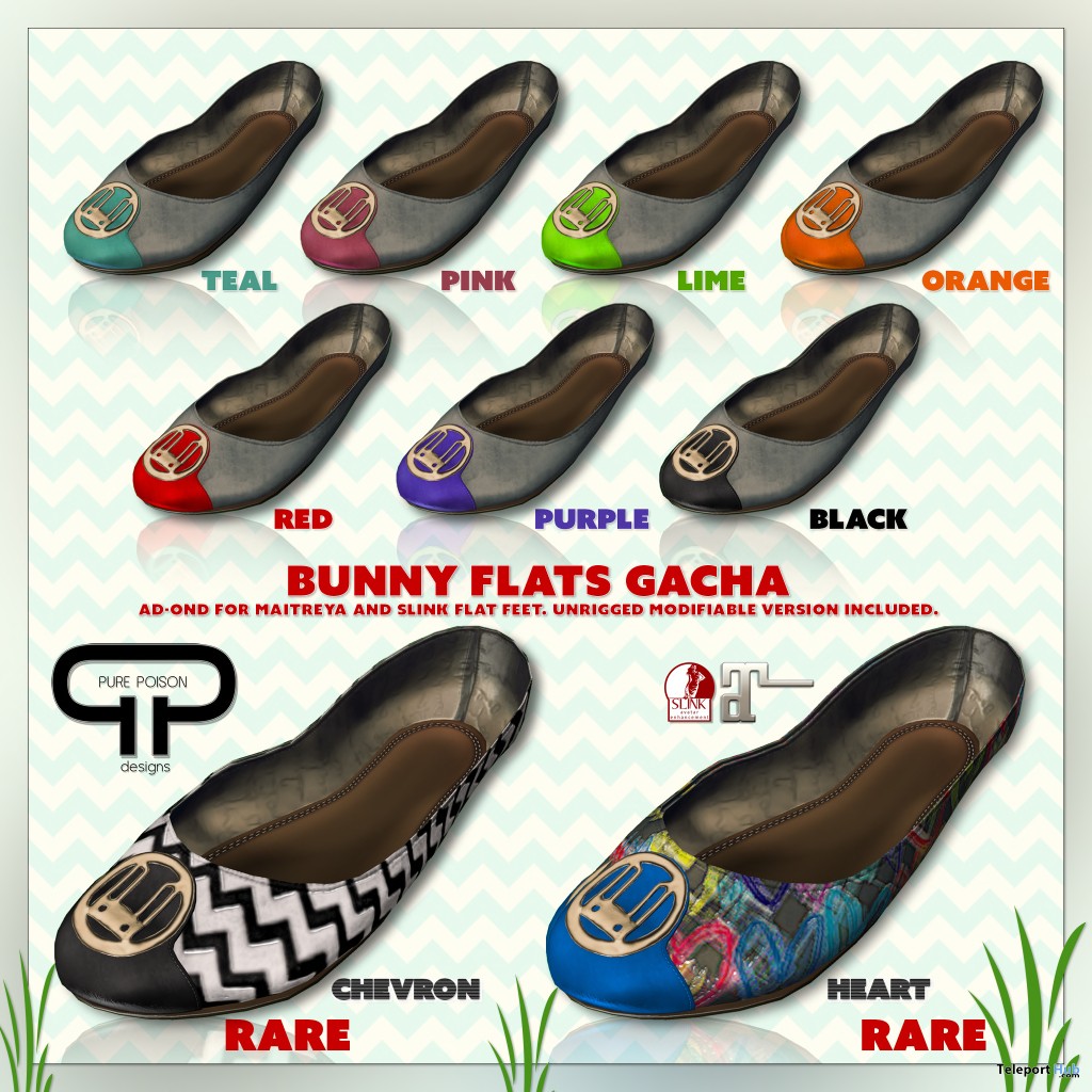 Bunny Flats Gatcha Group Gift by Pure Poison - Teleport Hub - teleporthub.com