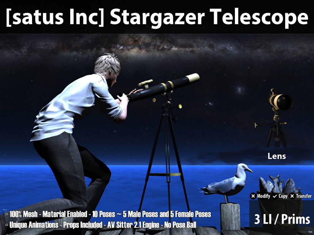 New Release: Stargazer Telescope by [satus Inc] - Teleport Hub - teleporthub.com