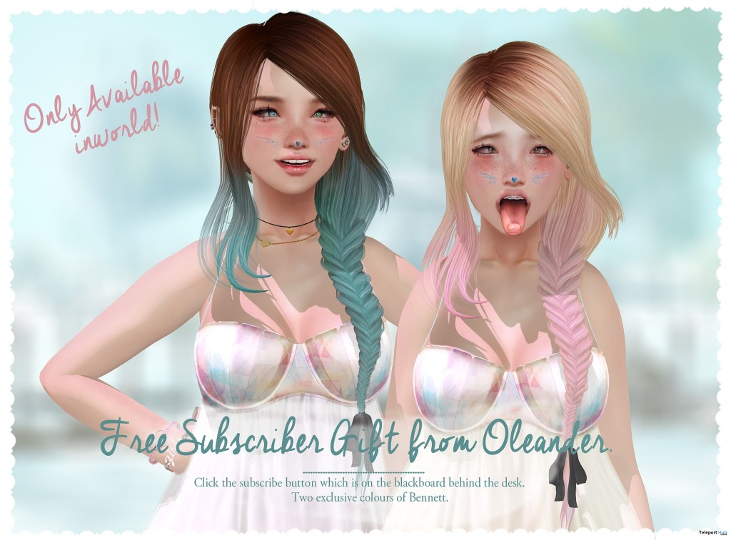 Bennett Hair Cotton Candy & Mint Chip Subscriber Gift by Oleander - Teleport Hub - teleporthub.com