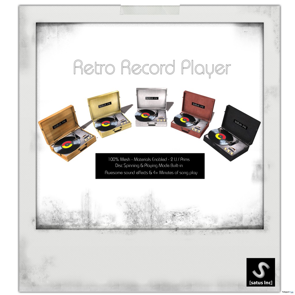 New Release: Retro Record Player by [satus Inc] - Teleport Hub - teleporthub.com