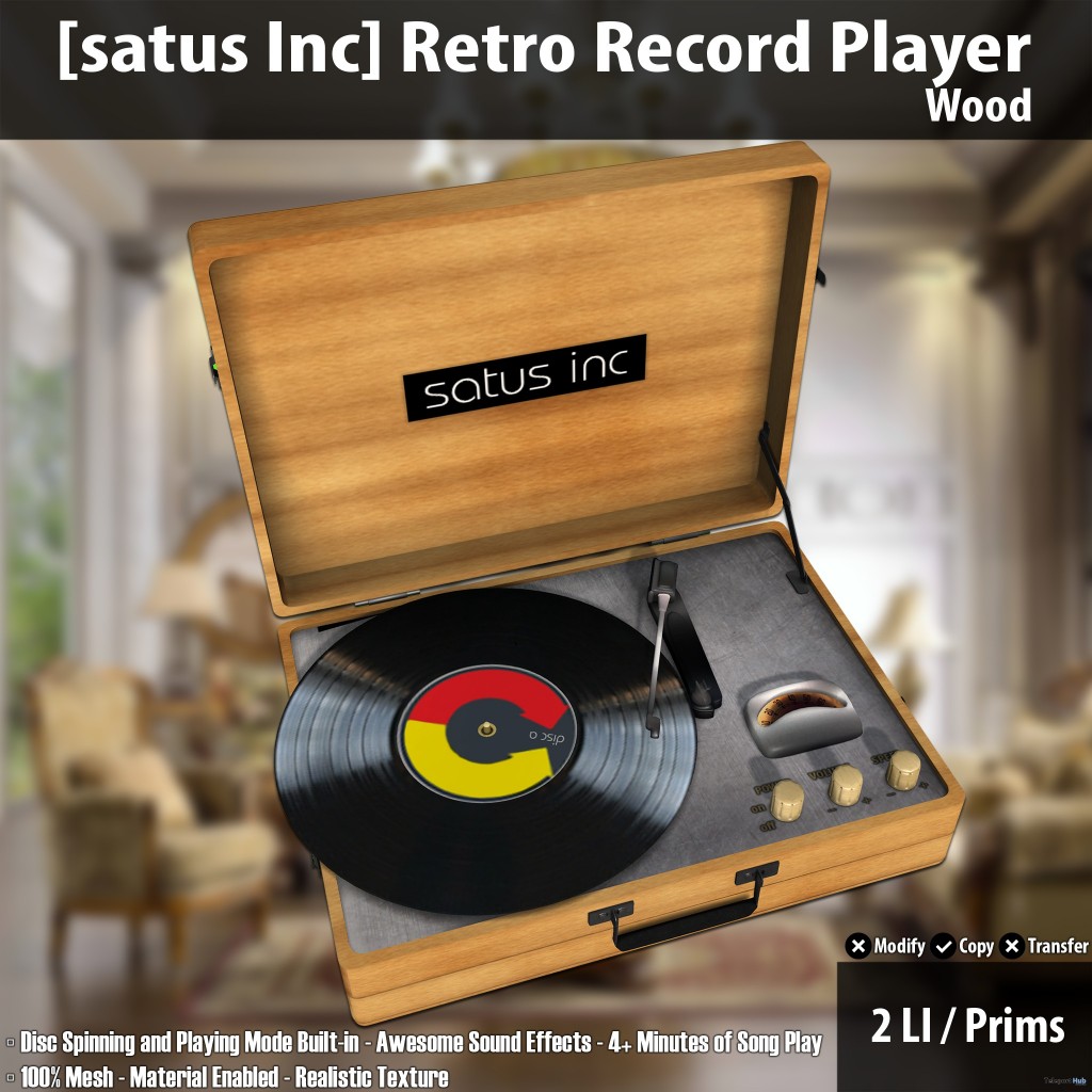 New Release: Retro Record Player by [satus Inc] - Teleport Hub - teleporthub.com