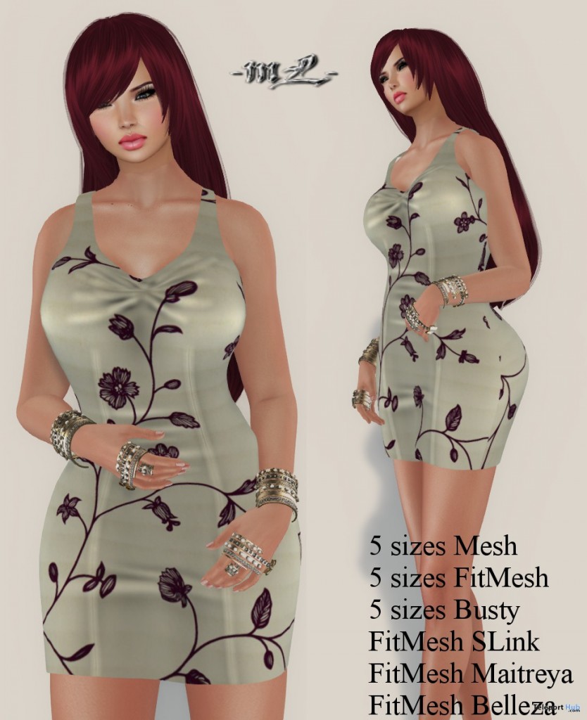 Zina Dress September 2015 Group Gift by monaLISA - Teleport Hub - teleporthub.com