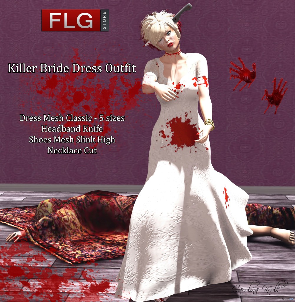 Killer Bride Dress October 2015 Group Gift by FLG Store - Teleport Hub - teleporthub.com