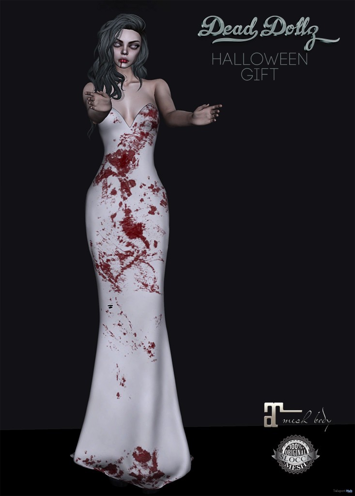 Bloody Halloween Dress Group Gift by Dead Dollz - Teleport Hub - teleporthub.com