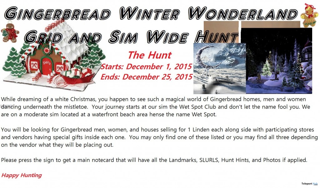 Gingerbread Winter Wonderland Hunt - Teleport Hub - teleporthub.com