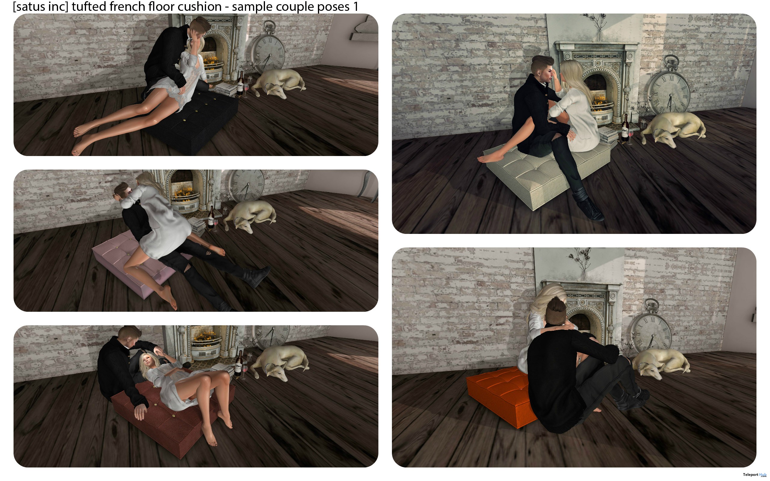 New Release: Tufted French Floor Cushion [Adult] & [PG] by [satus Inc] - Teleport Hub - teleporthub.com