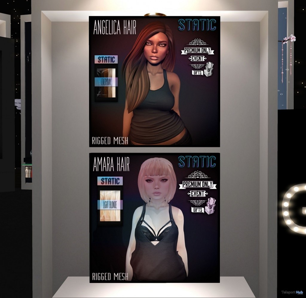 Angelica and Amara Hair Premium Only Event Group Gifts by STATIC - Teleport Hub - teleporthub.com