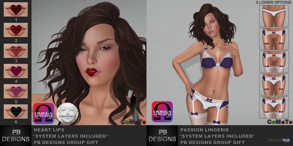 Heart Lips and Passion Lingerie Group Gift by PB Designs - Teleport Hub - teleporthub.com