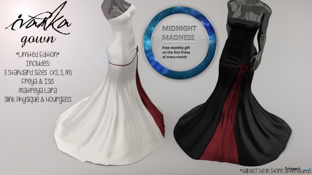 Ivanka Gown Red Duo Midnight Madness 24 Hour Gift by Apple May Designs - Teleport Hub - teleporthub.com