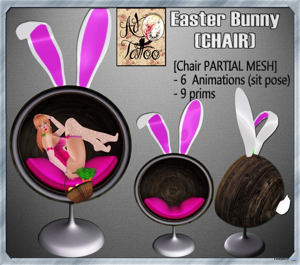 Easter Bunny Chair Subscriber Gift by Art Tattoo - Teleport Hub - teleporthub.com