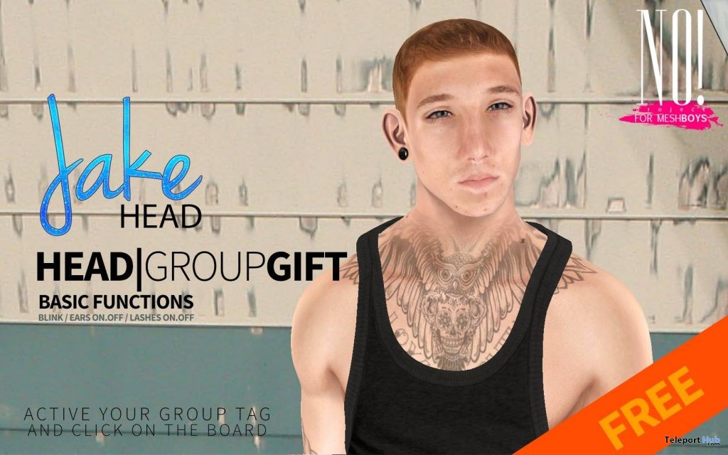 Jake Mesh Head for Men Group Gift by NO!Project - Teleport Hub - teleporthub.com